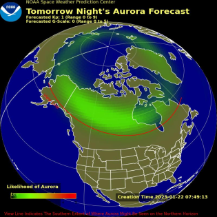 Auroral Viewline Forecast - Tomorrow