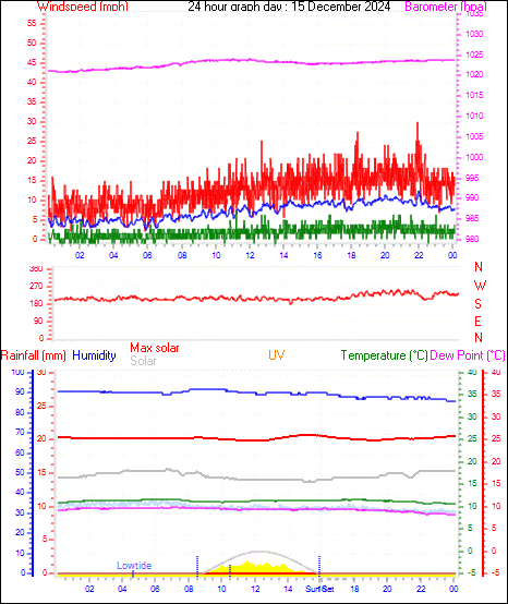 24 Hour Graph for Day 15