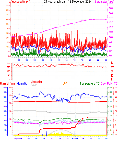 24 Hour Graph for Day 19