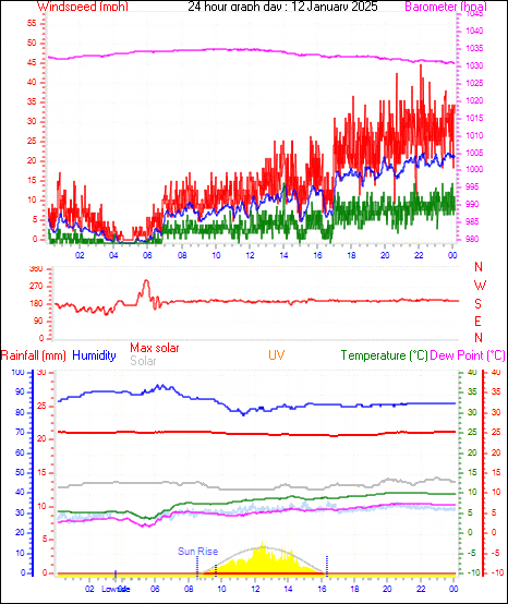 24 Hour Graph for Day 12