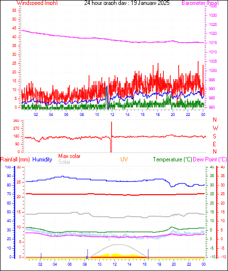 24 Hour Graph for Day 19