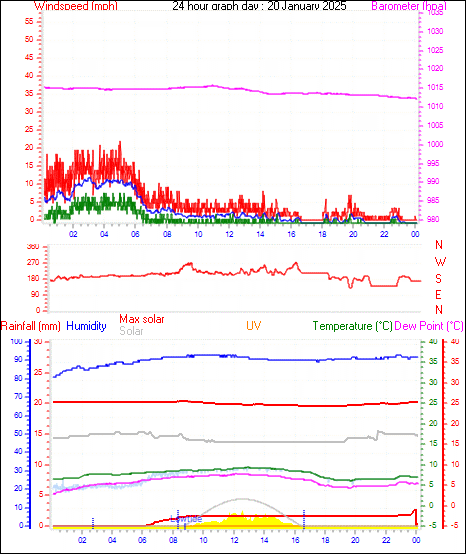 24 Hour Graph for Day 20