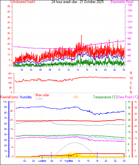 24 Hour Graph for Day 21